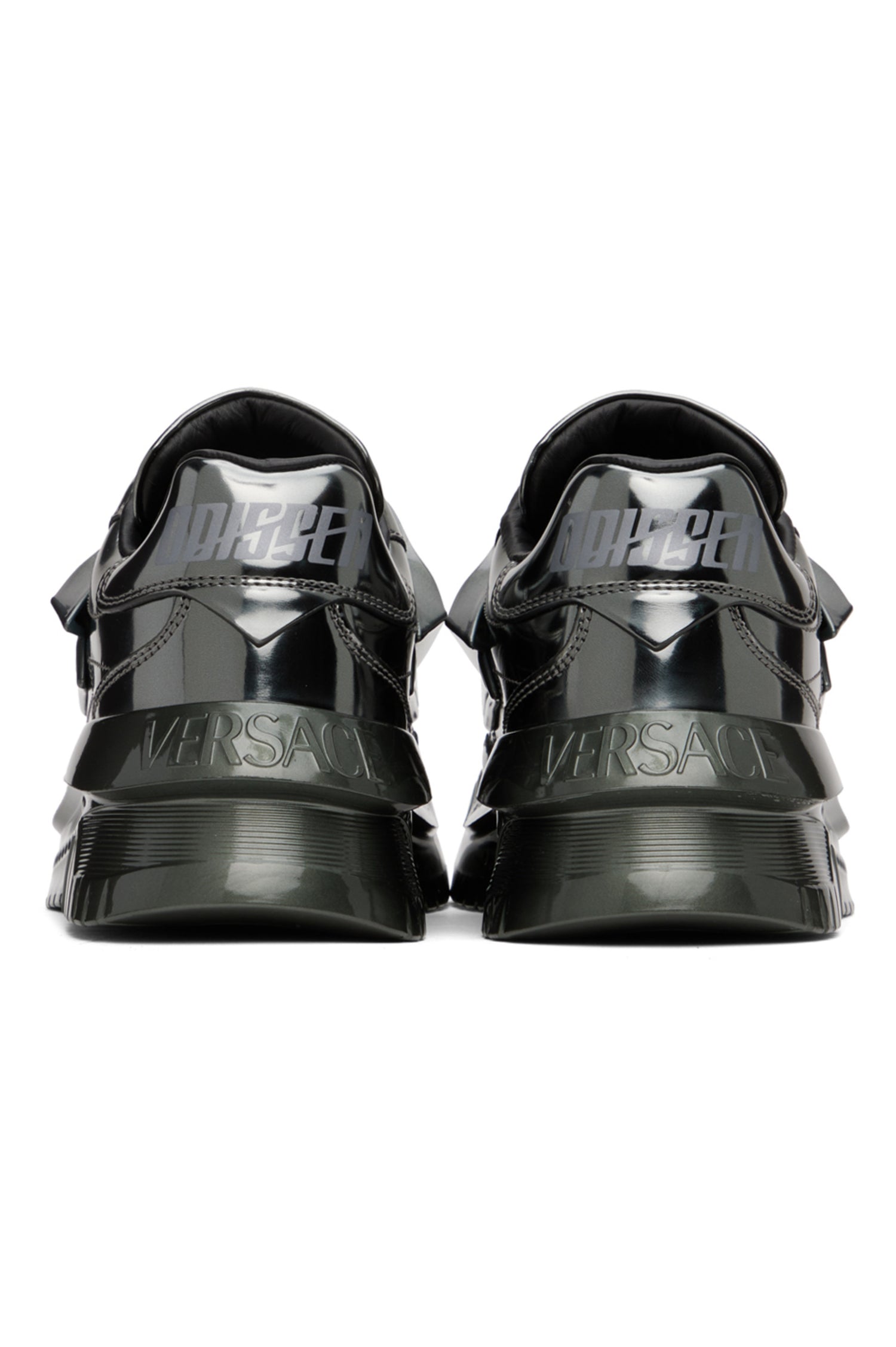 VERSACE
Gunmetal Odissea Sneakers