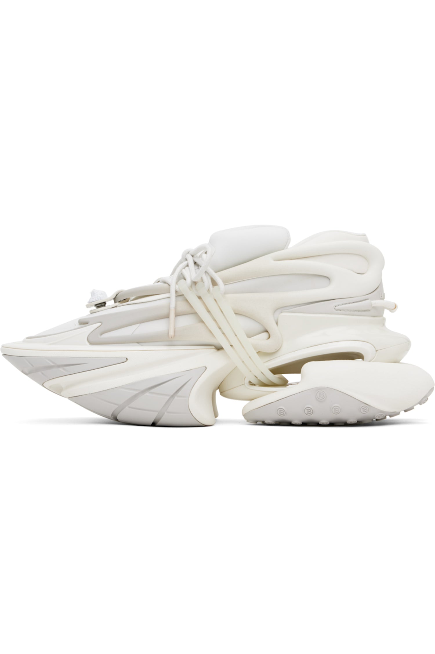 BALMAIN
White Leather Unicorn Low-Top Sneakers