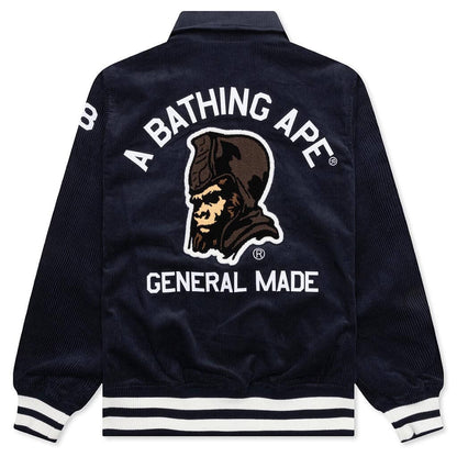 General Corduroy Varsity Jacket - Navy