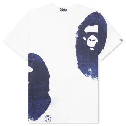 Overprinted Multi Ape Head Tee - White